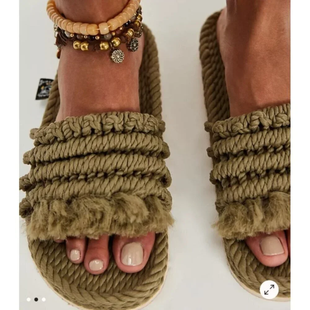 Free People Crescent Coast Slide Sandals Womens Size EU 41/US 10.5 - Picture 1 of 9